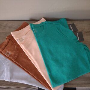 Eddie Bauer - favorite long sleeve crewneck t shirts - bundle of 4 - NWT - size